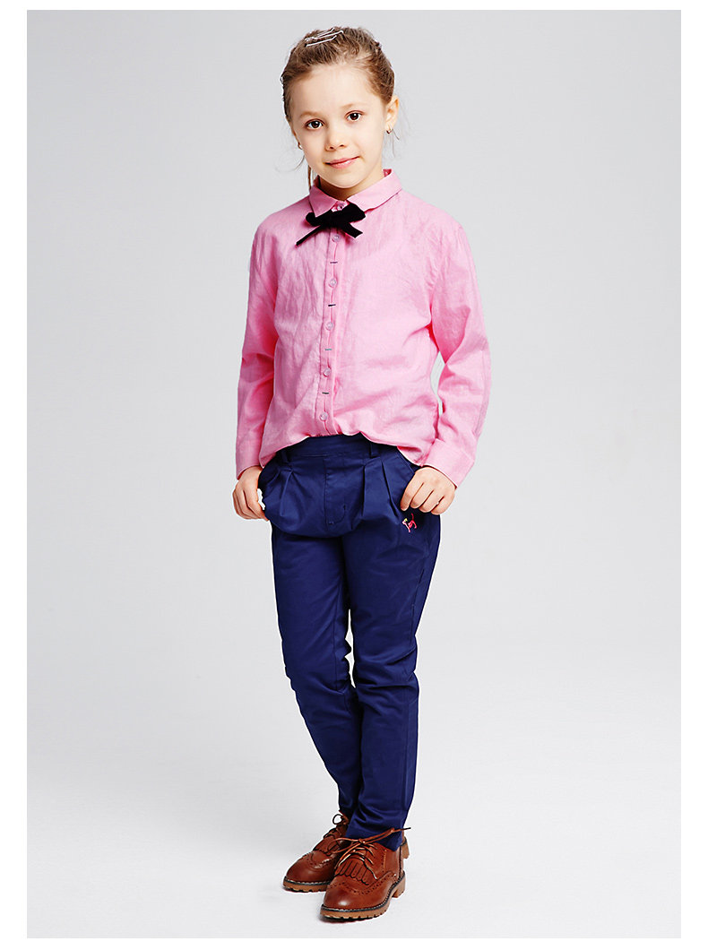 Chemise fille à manche longue en lin - Ref 2085640 Image 19