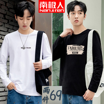 Antarctic spring new long sleeve T-shirt male tide ins Harajuku students Korean loose cotton T-shirt Net red tide card