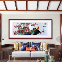Ancient Wu woman red pure handmade embroidery Su embroidery finished product hanging painting Living room New Chinese style Decorative Painting happy and joyous