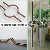 304 stainless steel glass door handle bright brushed modern solid wood door handle factory direct 5026