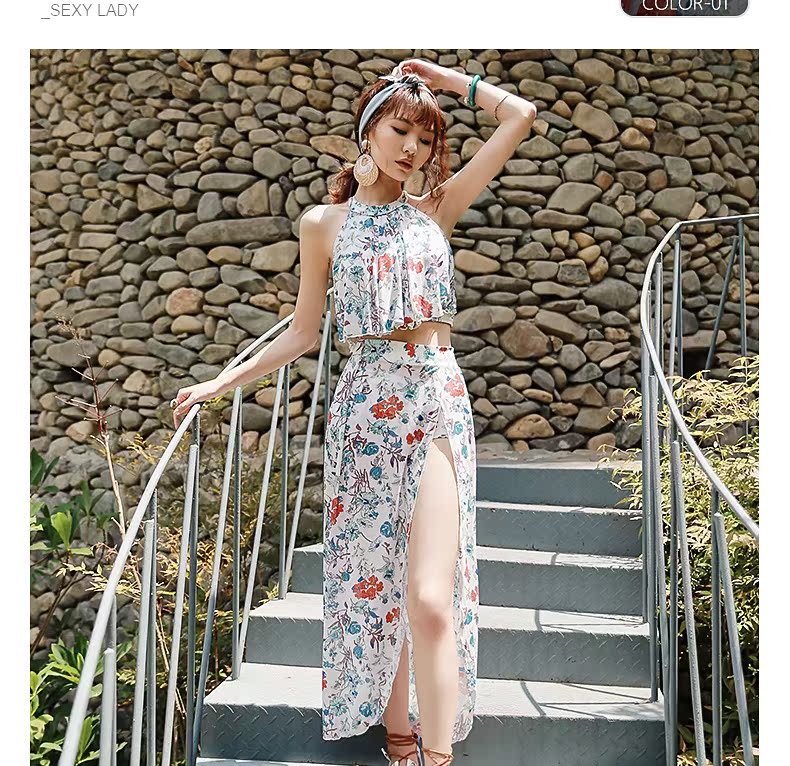 Áo tắm nữ ba mảnh bảo thủ che bụng mỏng chia bikini nhỏ ngực tập hợp áo tắm Hàn Quốc suối nước nóng nhỏ 	đồ bơi nữ 2 mảnh màu đen