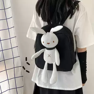 ins Japanese soft sister ancient feeling girl schoolbag Korean ulzzang cute rabbit doll student backpack cute