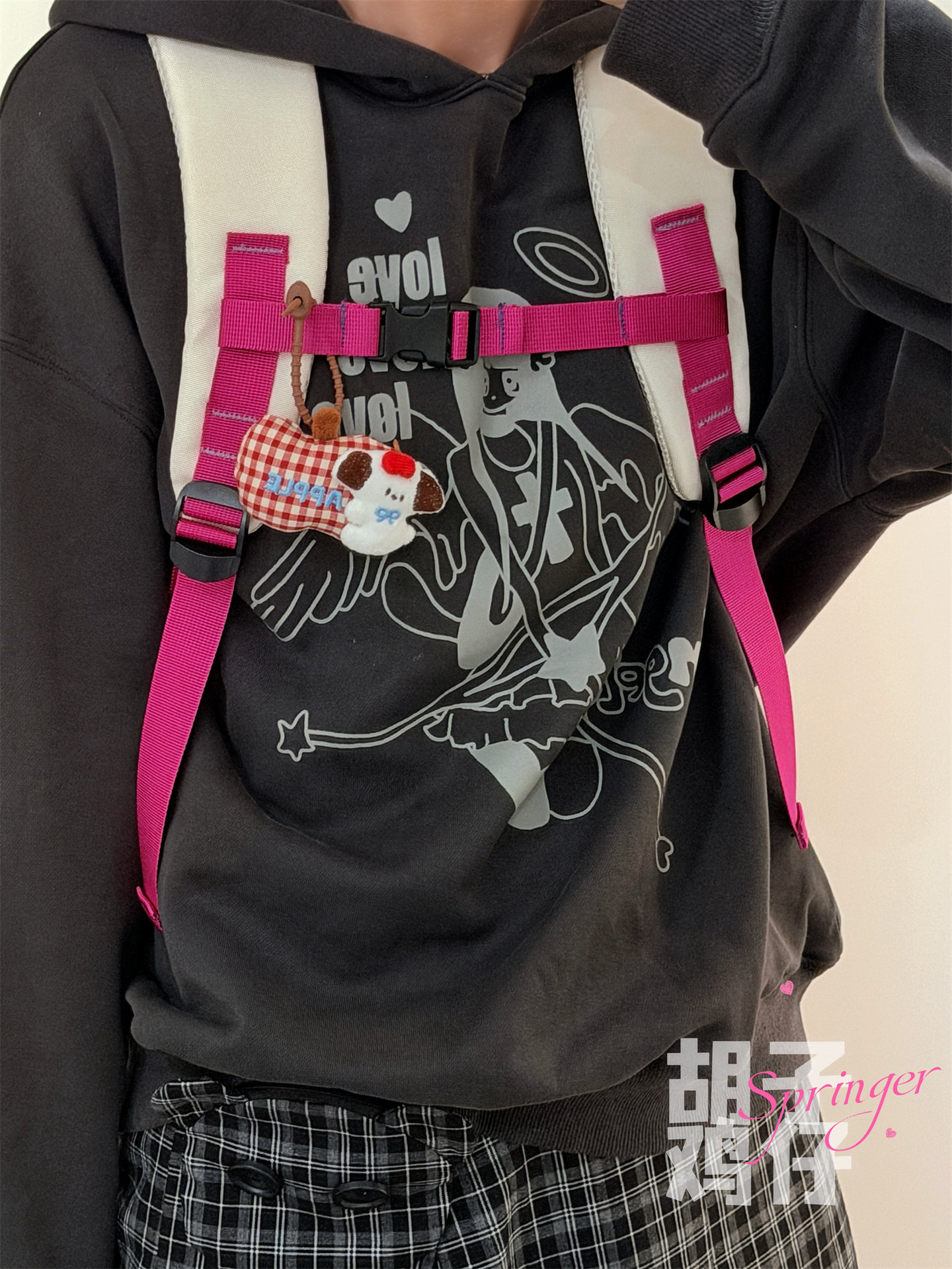 Bearded Chicken Dopamine Color-Block Backpack Outdoor Hiking Mountaineering Bag Multifunctional Backpack Travel Bag Laptop Bag