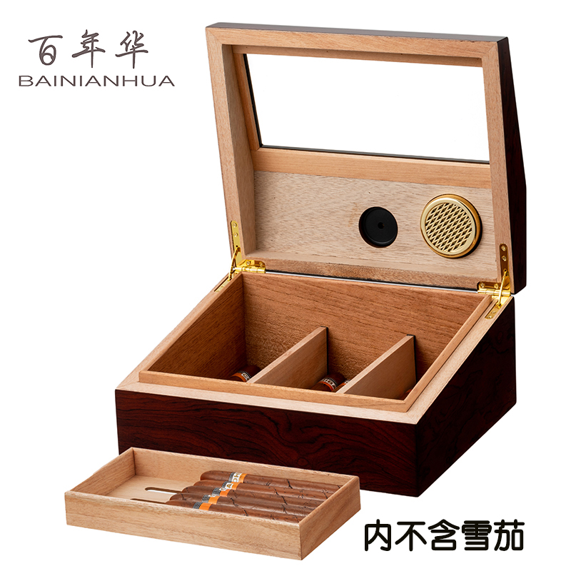 CIGARBOX Cigar Professional Moisturizing Box Large Capacity Cedar Wood Alcoholized Tobacco Box Upscale Solid Wood Gift