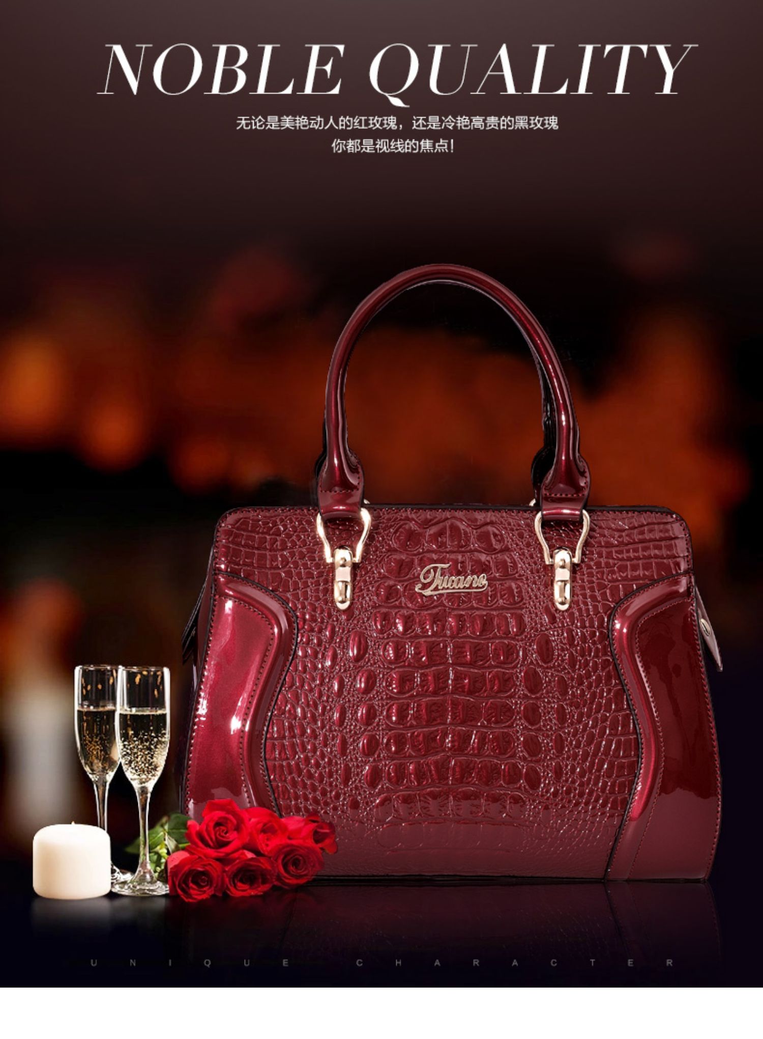 Túi xách chim gõ kiến ​​2019 phụ nữ mới quầy hàng chính hãng túi xách vai messenger túi cá sấu mẫu túi xách nữ - Túi xách nữ túi xách nữ juno