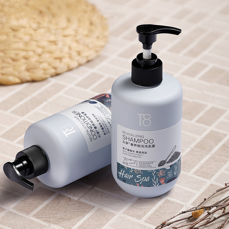 T8 Magical Cherry Blossom Shampoo Fragrance Moisturizing Fluffy Amino Acid Shampoo Bộ dầu xả 400ml dầu gội nhuộm tóc đen