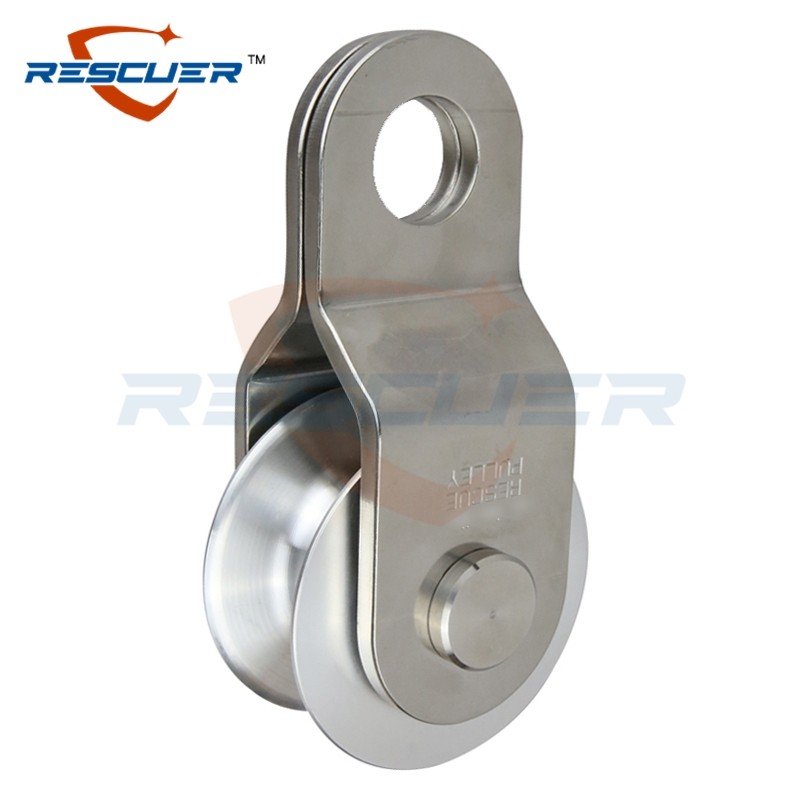 Japan Imports PL-75R High Speed Rescue Pulley Stainless Steel Fire Bivoua Climbing Rope Cross The Field Transfer