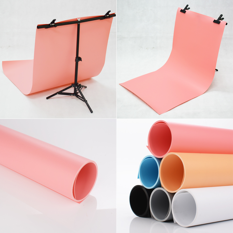 Frosted inverted background plate PVC photoshoot pure color background cloth background paper Photographed reflecting panels Photo Gallery Props