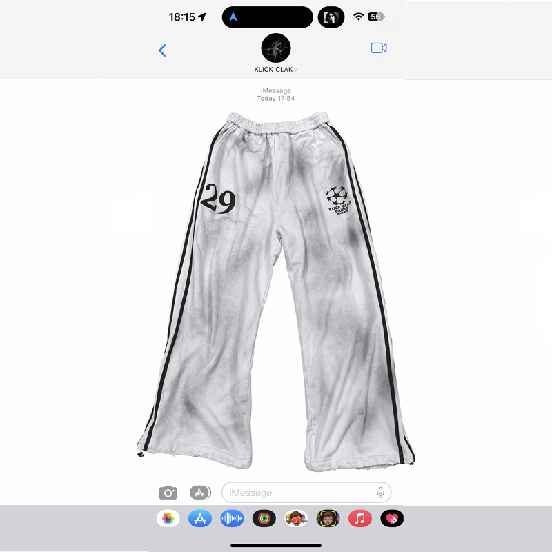 Klickclak25Aw Spray-Washed Heavy-Duty Distressed Embroidered Drapey Versatile Sports Sweatpants for Men and Women