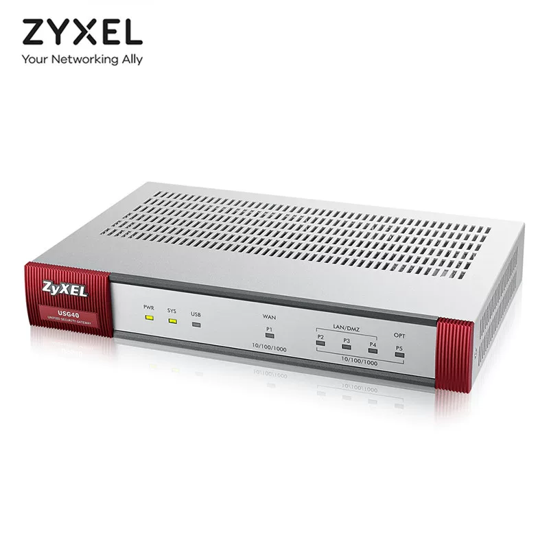 Zyxel Heettes USG40 WAN порт маршрутизатор Enterprise VPN, UTM безопасность сети, брандмауэр, управление AP, белый