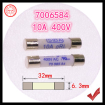 Cartridge fuses 7006584 10A gRL 400V AC 6x 32mm ceramic fusible core