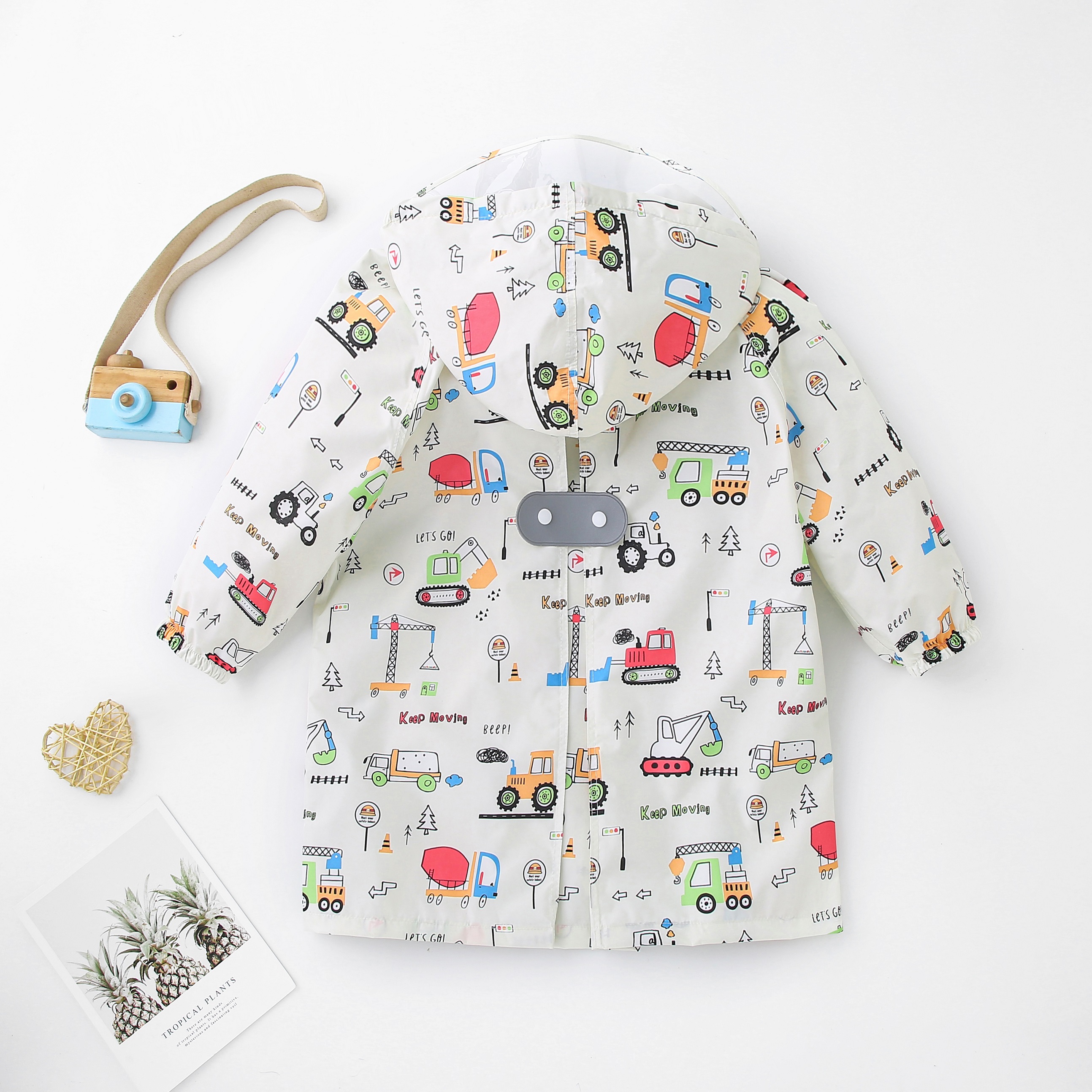 Japanese 2022 new light and quick-drying student children's raincoat boys and girls kindergarten poncho school bag hat brim