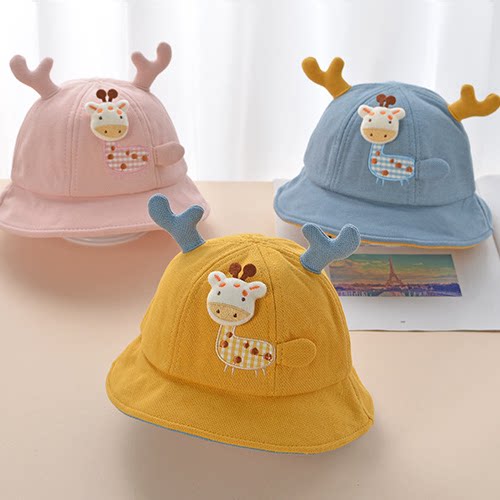 Baby hat spring and autumn cute super cute baby baby head cap boys and girls hat fisherman hat basin hat - Taobao