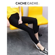 Cache mẫu mùa thu và mùa đông đen bó sát quần skinny bút chì đáy quần hoang dã 9 điểm quần thường nữ