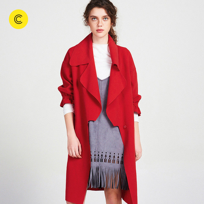 Cachecache hoa tay áo phần dài áo len Hàn Quốc phiên bản của sinh viên Hàn Quốc mềm chị áo