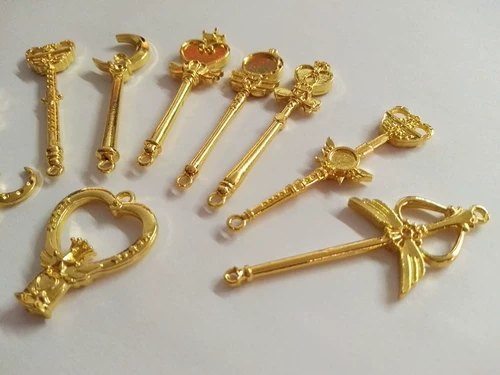 Золотой металлический аксессуар с аксессуарами, глина, волшебная палочка, DIY