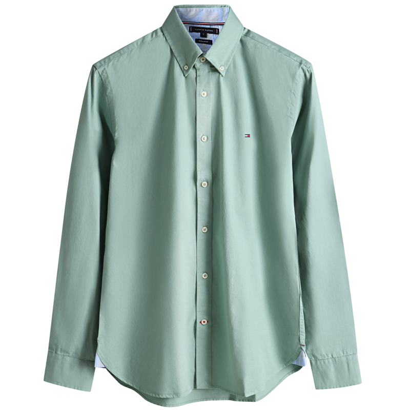 Authentic Tommy from North America, New Autumn Long-Sleeve Shirt for Men, Pure Cotton, Non-Iron, Business Casual Polo Shirt