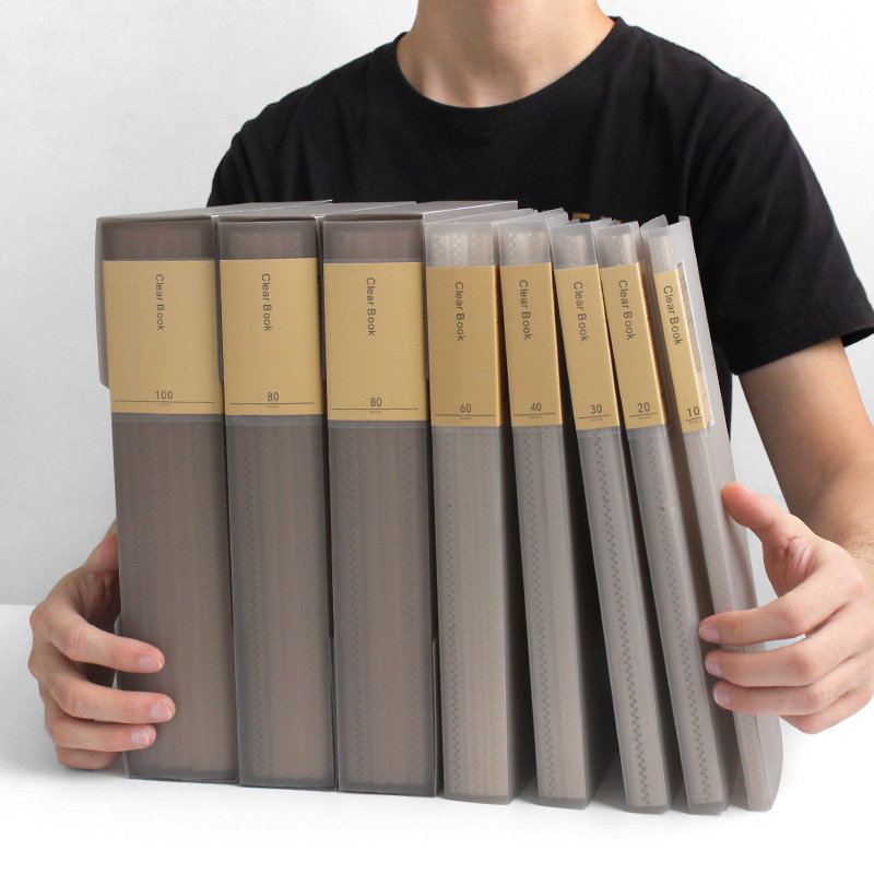 a4 folder Transparent information book Multi-layer inset Student paper clip Storage document bag Certificate certificate collection book