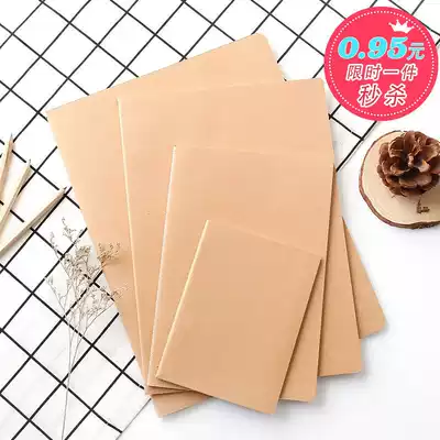 Cowhide notebook notepad notebook A4 B5 A5 blank inner page 5MM grid graffiti book 16K horizontal line