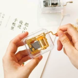 Маленькая прозрачная заводная металлическая музыкальная шкатулка для влюбленных, подарок на день рождения