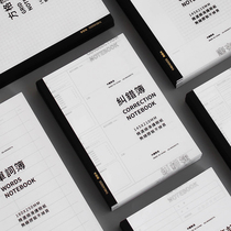 4 Black Gold Notes in Transparent Composition Black Notebook Book of Simple Cross - line Student Error Correction square