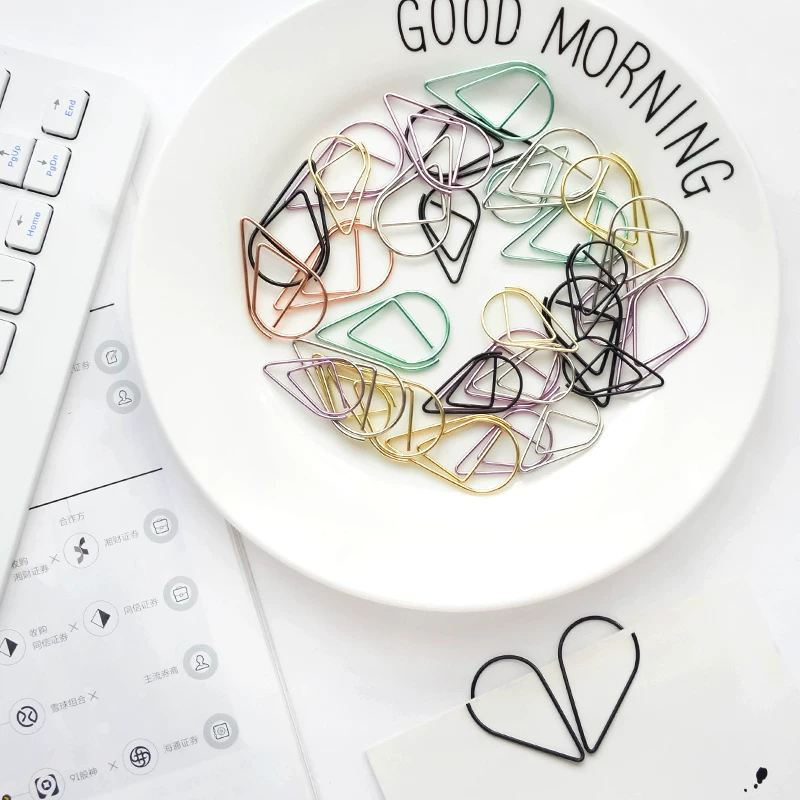 Fresh pin drop-shaped for office, simple and elegant design, scheduler, 6 colors