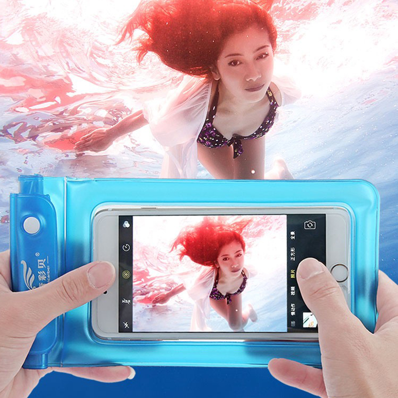 Mobile phone waterproof bag diving 6-inch mobile phone protective sleeve can touch screen swimming waterproof phone shell hanging neck dust-proof apple plus