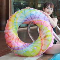 Adult swimming ring ladies inflatable lifebuoy thickened adult floating ring anti-rollover underarm ring learning swimming equipment