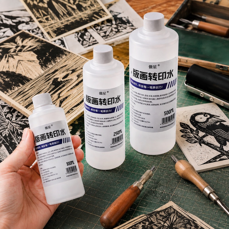 Printmaking Material Transfer Water Pvc/Woodcut Print Transfer Water Material Transfer Liquid Print Transfer Fluid Printmaking Auxiliary Carving Tool Printmaking Material Transfer Water Pvc/Woodcut Print Transfer Water Material Transfer Liquid Print Transfer Fluid Printmaking Auxiliary Carving Tool