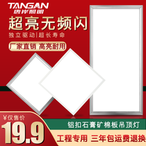 led gusset light kitchen and bathroom integrated ceiling flat light 30*30x60 panel light mineral wool high brightness office square light