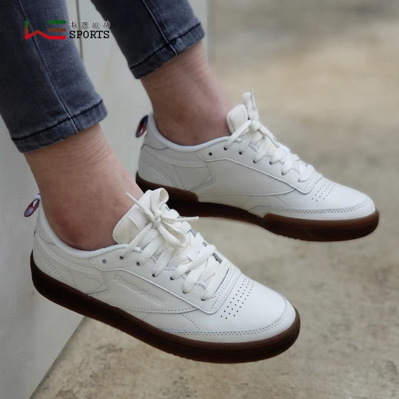 Special Cool City Reebok Reebok CLUB c 85 nữ giày thể thao đế bằng pha lê màu trắng đơn giản CN4053 - Dép / giày thường