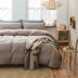 Dapu Tân Cương cotton đan màu rắn chăn bông đơn bộ bộ đồ giường cotton Nhật Bản 1.8 / 1.5m - Quilt Covers chăn cotton Quilt Covers