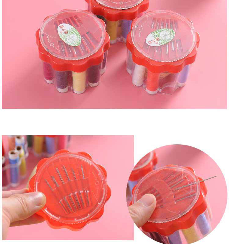 Bộ dụng cụ may gia đình di động may hộp may bộ dụng cụ thước kẻ xâu chỉ - Công cụ & vật liệu may DIY cây đan len