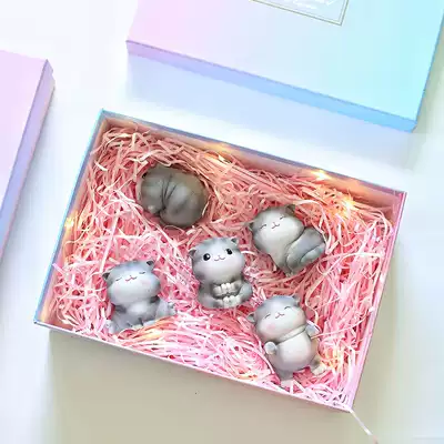 Cute healing little cat objects Creative Japanese cat ornaments Cute cat decorations for desktop Birthday gifts