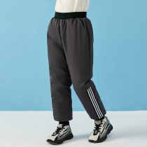 Boys down pants childrens and girls baby 2022 new warm duck down pants cotton pants childrens off-season broken code 3-4 years old