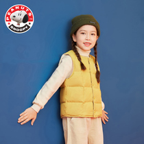 Snoopy childrens down vest lightweight autumn and winter new boys and girls vest outside wear baby flagship store