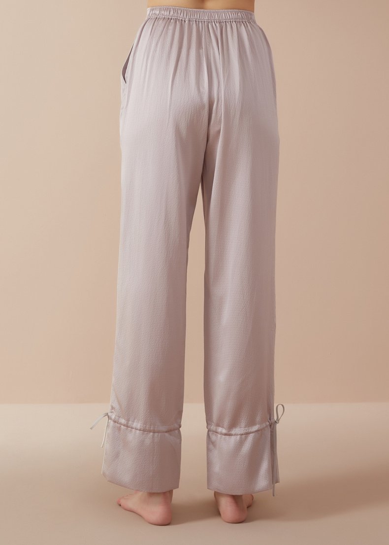 Quần pyjama lụa ấm áp và thoải mái đồ ngủ lụa phục vụ nhà nữ mùa thu đông NEIWAI trong và ngoài quần gió nam