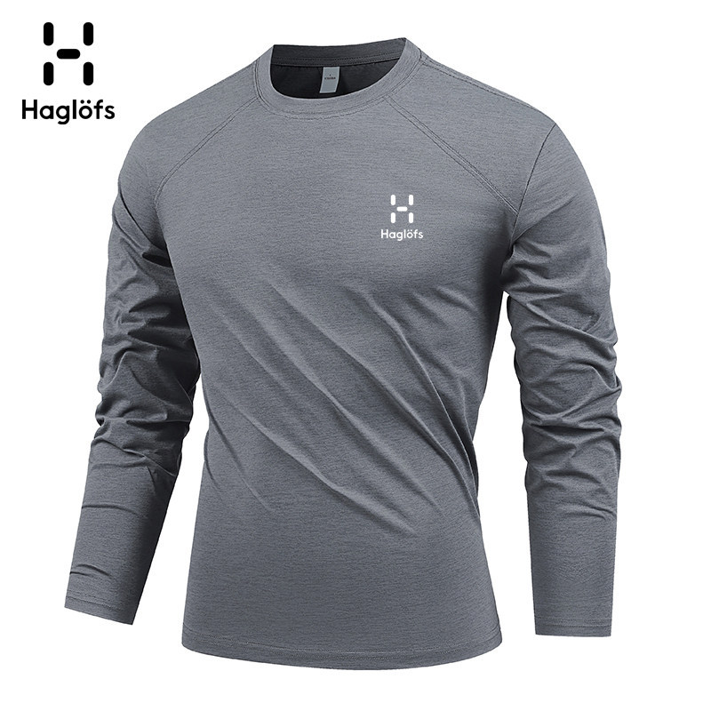 Haglofs Outdoor Sun Protection Moisture-Absorbing Quick-Drying Round-Neck Long-Sleeved T-Shirt Men's Spring and Summer Running Sports Top