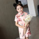 Children's clothing summer girl Chinese ethnic style printed cheongsam little girl baby small and medium children's Tang suit dress