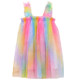 Girls summer mesh suspender skirt children's baby dress fluffy rainbow princess skirt children's vest skirt