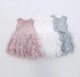 2022 summer new girls mesh dress vest skirt embroidered soft sleeveless skirt mesh princess dress pastoral