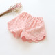 2022 summer new Korean version girls hollow lace cotton shorts middle-aged children's fashion hot pants beach pants all-match