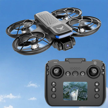 Fully Enclosed Protective Remote Control Mini Drone with Screen, Aerial Photography, High-Definition, Small Toy Airplane for Elementary School Students and Children