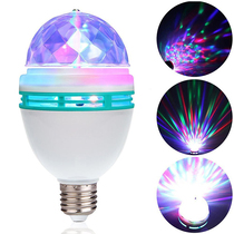 Light bulb screw mouth Colour dancing KTV Pussy Stage Trampoline Rotating LED Discoloration Flashing Light Atmosphere Seven Colored Lights Magic Ball
