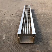 Stainless steel grille cover resin concrete drainage ditch villa garden rainwater grate processing customized 130*80