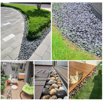 Customized 304 stainless steel cobblestone drainage ditch cover courtyard garden landscape grass stone isolation belt retaining plate