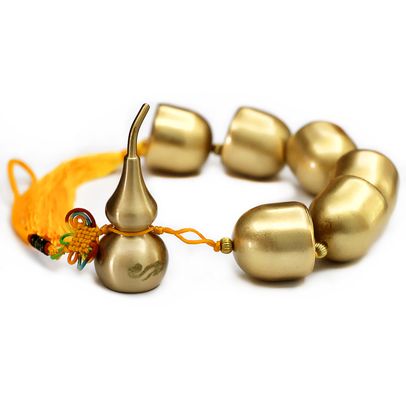 Auspicious Ruyi pure copper open gourd 3 bells 6 bells 8 bells Feng Shui wind chimes Home pendant shop door prompt bell