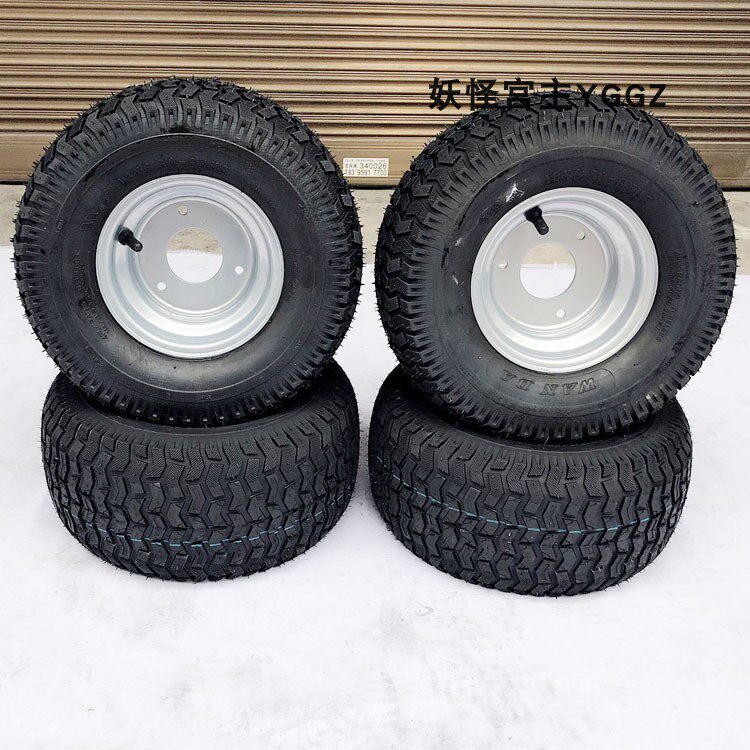 Small four-wheel go-kart 13*6 50-6 vacuum tire ATV grass tire 6 inches with three holes hub assembly