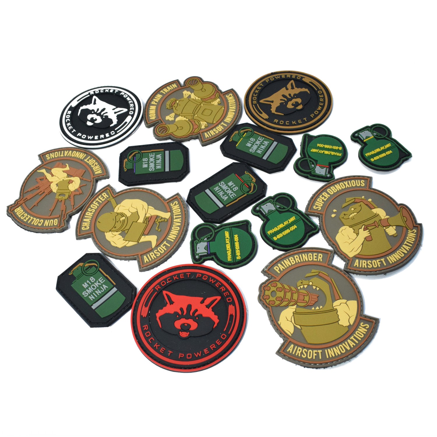 Pineapple Bomb Hand Velcro Armband Badge Crest Back Thorn