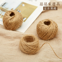 Handmade Hemp Rope Diy Ancient Wind Photography Retro Swing Shooting Ornament Swing Piece Decoration Background Gourmet Shooting Photo Props